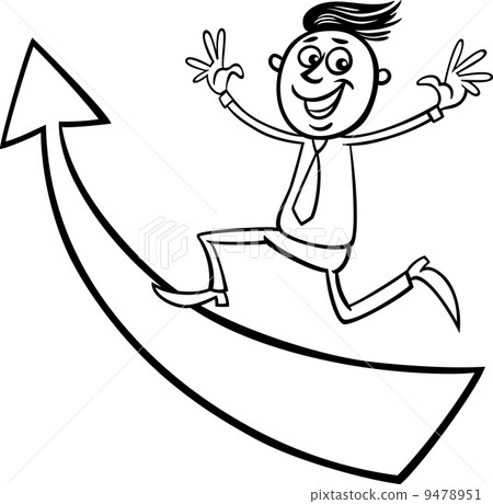 businessman with arrow cartoon businessman with arrow cartoon 9478951