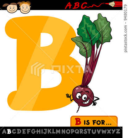 letter b with beet cartoon illustration letter b with beet cartoon illustration 9480179
