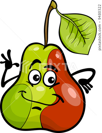 funny pear fruit cartoon illustration funny pear fruit cartoon illustration 9480322