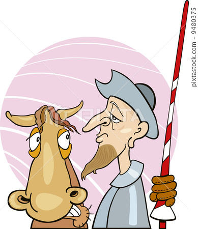 Don Quixote and his horse 9480375
