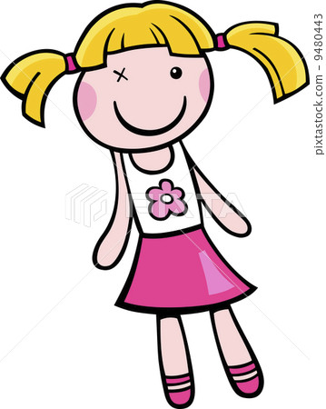 Stock Illustration: doll clip art cartoon illustration