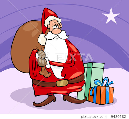 santa claus christmas cartoon illustration 9480582