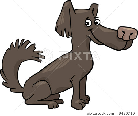 little shaggy dog cartoon illustration 9480719