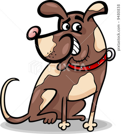 funny sitting dog cartoon illustration funny sitting dog cartoon illustration 9480838