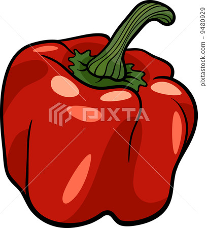 red pepper vegetable cartoon illustration 9480929