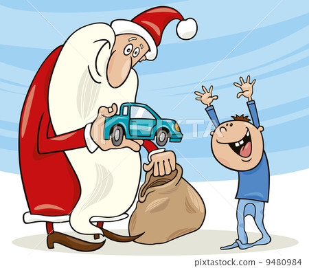 santa claus and little boy santa claus and little boy 9480984
