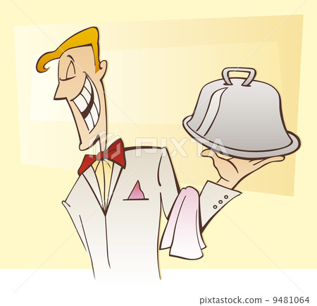 Waiter serving dish Waiter serving dish 9481064