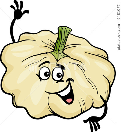 funny patison vegetable cartoon illustration funny patison vegetable cartoon illustration 9481075