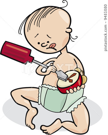 baby boy destroying the clock 9481080