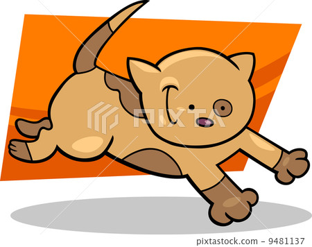running spotted kitten running spotted kitten 9481137