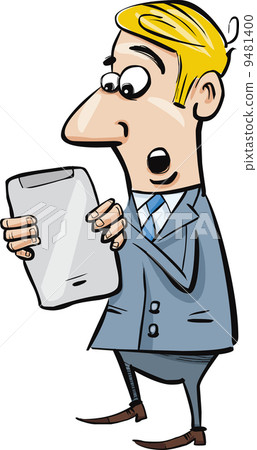 startled businessman with tablet 9481400