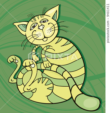 Happy Green Cat Happy Green Cat 9481411