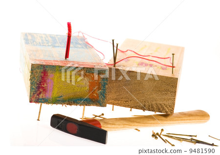 creative train. funny toys made from four years old girl. isolat 9481590