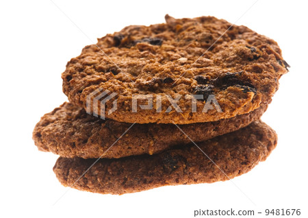 Chocolate homemade cookies isolated on white background 9481676