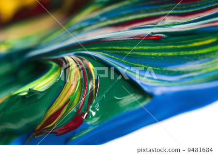 paints on the white paper 9481684