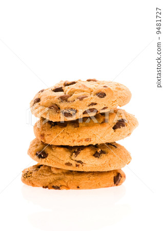 Chocolate Chip Cookies isolated on the white Chocolate Chip Cookies isolated on the white 9481727
