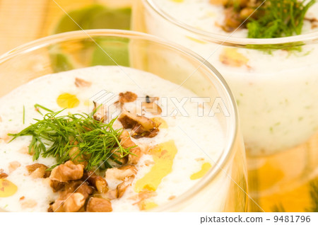 Tarator - traditional bulgarian cold summer soup Tarator - traditional bulgarian cold summer soup 9481796