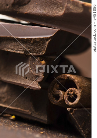 Homemade chocolate with cinnamon Homemade chocolate with cinnamon 9481886