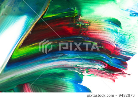 paints on the white paper 9482873