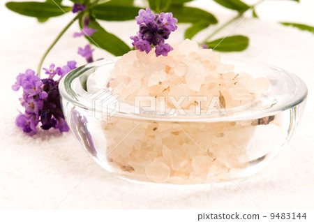 Bath Salt With Fresh Lavender Flowers 9483144