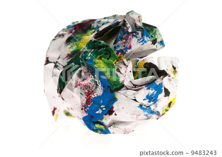 Crumpled paper isolated over white 9483243