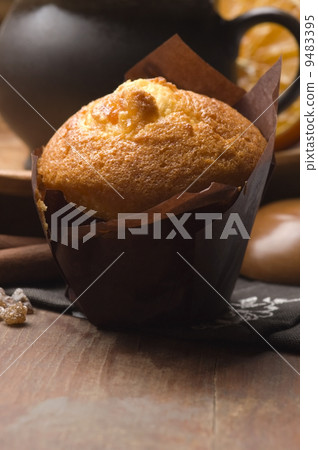 Homemade cinnamon muffins with coffe 9483395