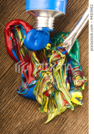 mixing paints. background 9483662