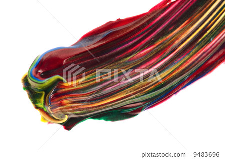 paints on the white paper 9483696