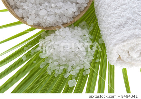 bath salt and palm leaf bath salt and palm leaf 9484341