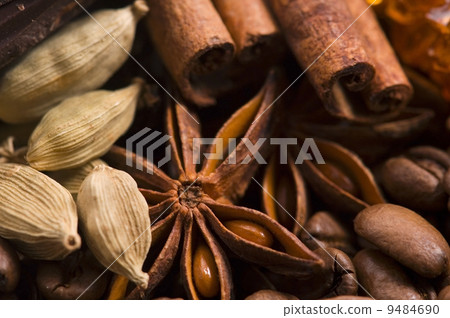 aroma coffe. ingredients. aroma coffe. ingredients. 9484690