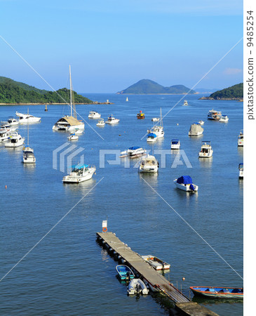 Yachts in bay 9485254