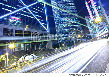 traffic in city at night 9485524