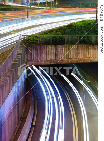 traffic in city at night traffic in city at night 9485678