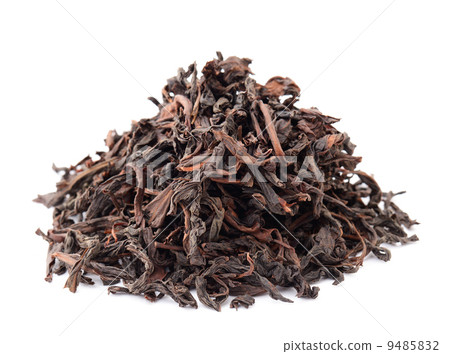 Chinese black tea isolated on white background 9485832