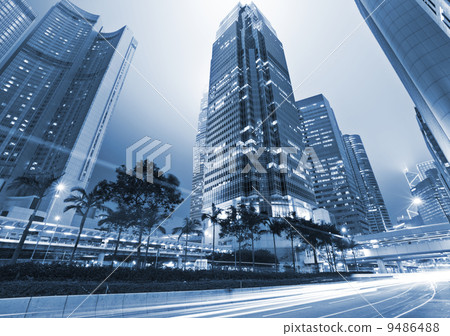 traffic in city at night 9486488