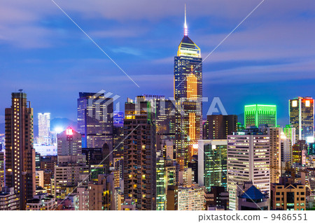 Hong Kong cityscape at night 9486551