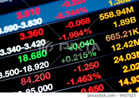 Stock market data on display 9487023