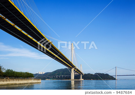 Suspension bridge in Hong Kong Suspension bridge in Hong Kong 9487684
