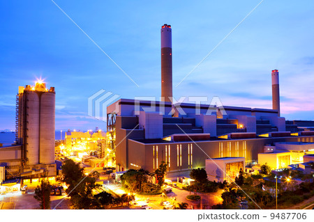Power plant at night Power plant at night 9487706