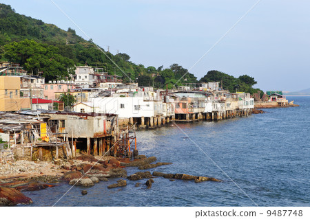 fishing village of Lei Yue Mun in Hong Kong 9487748