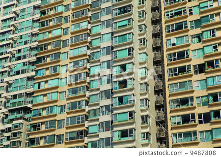apartment block in Hong Kong 9487808