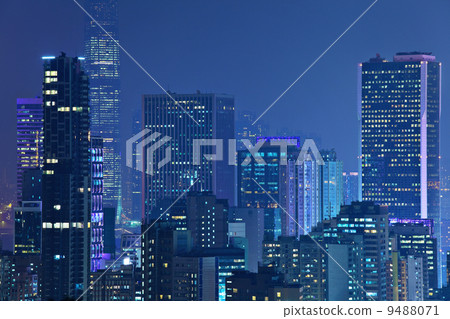 Hong Kong skyline at night 9488071
