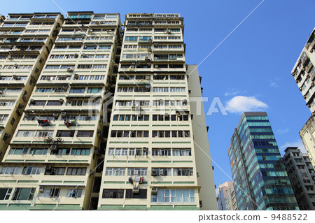 Old residential building in Hong Kong 9488522