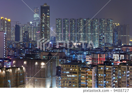 apartment buildings at night apartment buildings at night 9488727