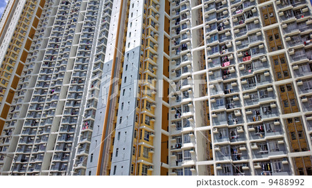 apartment block in Hong Kong apartment block in Hong Kong 9488992