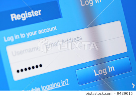 User login account on screen User login account on screen 9489015