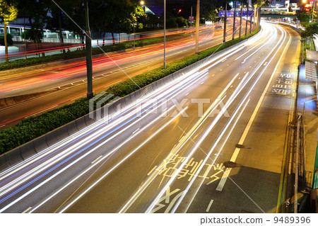 traffic in city at night 9489396