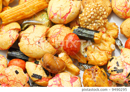 Japanese traditional snack,rice cracker Japanese traditional snack,rice cracker 9490295