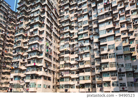 Hong Kong old residential building 9490523