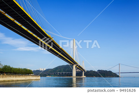 Suspension bridge in Hong Kong 9491626